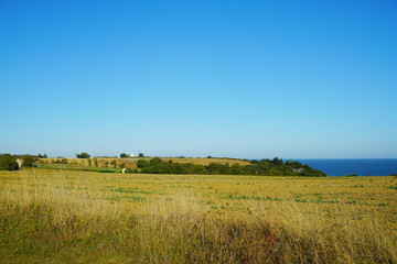 Open field at Longues-sur-Mer, Normandy, France
