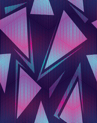 Abstract seamless geometric pattern. Colorful background for boys and girls, fashion and sport clothes, backpacks, bags. Funny chaotic backdrop.