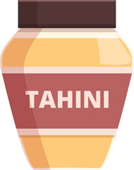 Tahini food icon cartoon vector. Cuisine cream paste. Aromatic relax