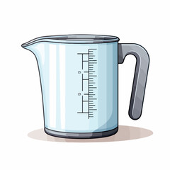 Measuring cup in cartoon, doodle style. Isolated 2d vector illustration in logo, icon, sketch style, Eps 10. AI Generative