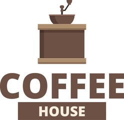 Coffee house grinder board icon cartoon vector. Bar tavern. City cafe
