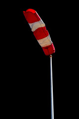 windsock up with black background, which is ideal for cutting.