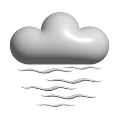 foggy forecast weather grey cloud 3d illustration