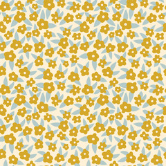 Seamless spring pattern with flowers. Creative floral texture. Great for fabric, textile Vector Illustration