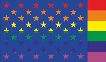 Vector
rainbow flag of usa lgbt community. Lgbt symbol in 
rainbow colors. Fashion pattern for fabric. 