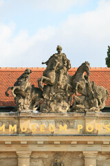 Obraz premium Detail of the Marstall (or royal stables of the Prussian kings, earlier an orangery), now Filmmuseum Potsdam