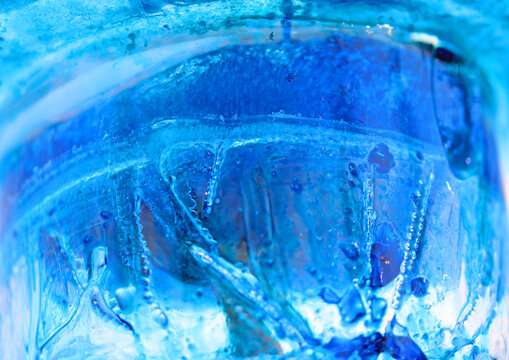 artfully frozen from Blue water and ice