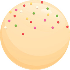 White milk ball icon cartoon vector. Candy bakery. Sugar dessert