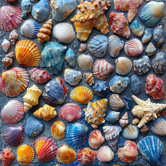 Seaside Whorls: Intimate Seashell Art
