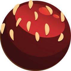 Fall autumn milk icon cartoon vector. Cake candy ball. Cocoa chocolate