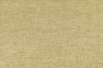 Fototapeta na wymiar Textile background, yellow coarse fabric texture, cloth structure close up, jacquard woven upholstery, furniture textile material, wallpaper, backdrop..