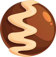 Milk cream dessert icon cartoon vector. Cocoa sugar bakery. Candy cake