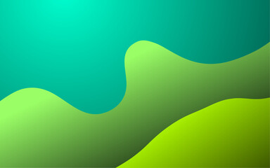 a green and blue background with waves