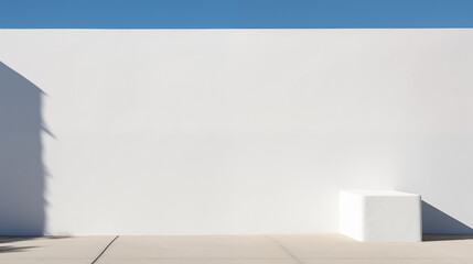 Simple white wall with an ethereal shadow.