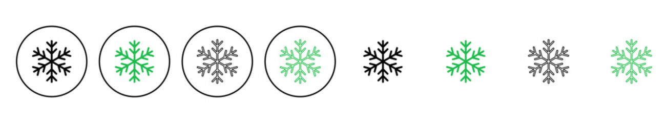 Snow icon set. snowflake icon vector