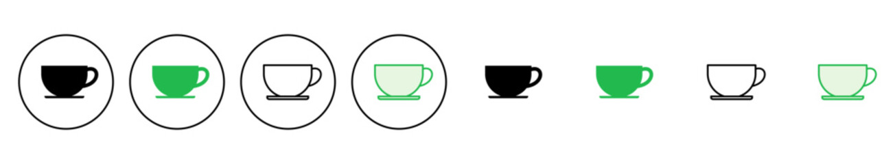 Coffee cup icon set. cup a coffee icon vector.