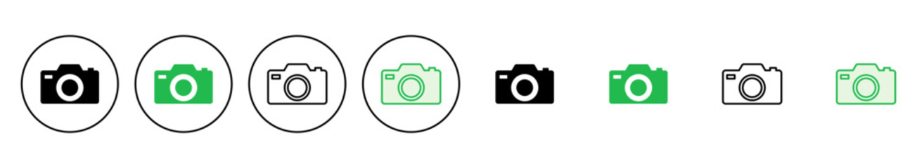 Camera icon set. photo camera icon. camera photography icon.