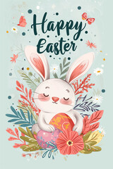 Happy Easter bunny card