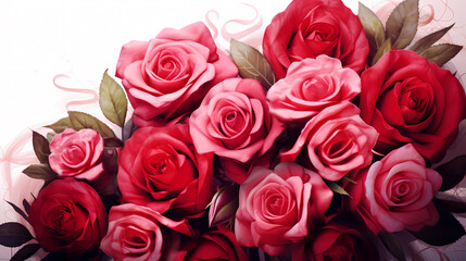Fototapeta premium Vibrant Valentine's Day background, love background