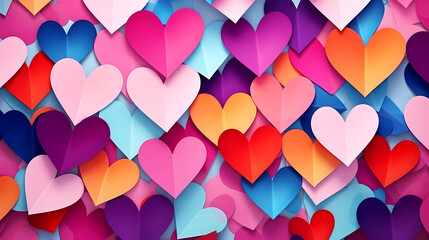Vibrant Valentine's Day background, love background - obrazy, fototapety, plakaty
