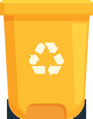 Yellow paper sorting waste icon cartoon vector. Trash sort. Organic recycle