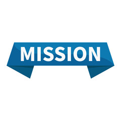 Mission Blue Ribbon Rectangle Shape For Task Job Information Detail Announcement Promotion Social Media Business Marketing

