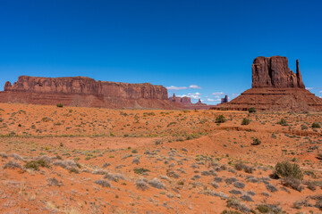 Sentinel Mesa and West Mitten Butte Monument Valley