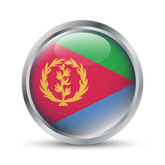 Eritrea Flag 3D Badge Illustration