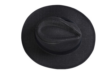 Fashion straw fedora hat isolated on a white background beach hat four views summer fashion free style