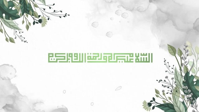 Animation Design of Arabic opening greetings, Muslim opening greetings. 4k Animation Footage