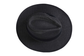 Fashion straw fedora hat isolated on a white background beach hat four views summer fashion free style