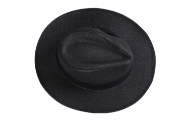 Fashion straw fedora hat isolated on a white background beach hat four views summer fashion free style