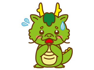 焦る龍のベクターイラスト素材