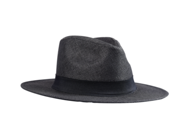 Fashion straw fedora hat isolated on a white background beach hat four views summer fashion free style