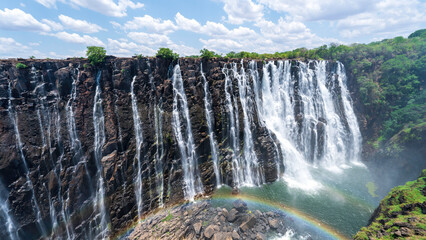 Victoria Falls captured from the Zambian side of the border, Livingstone, Zambia