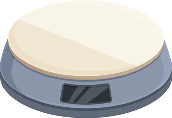 Compare scales icon cartoon vector. Spoon balance. Dial electronic