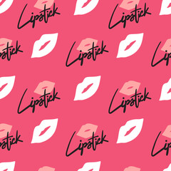 Love Echo Pink Hues and Lipstick Marks Pattern