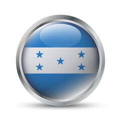 Honduras Flag 3D Badge Illustration