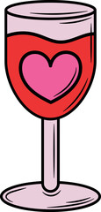 Valentine's Day Glassware Doodle
