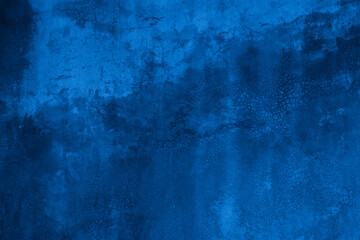 Old wall pattern texture cement blue dark abstract  blue color design are light with black gradient background.