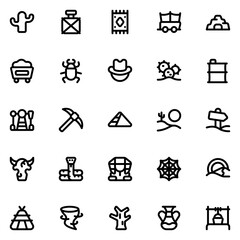Desert Line Icon Sheet