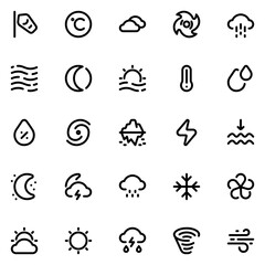 Weather Line Icon Sheet