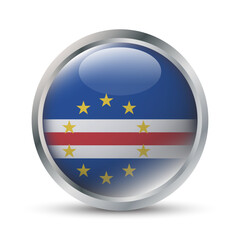 Cape Verde Flag 3D Badge Illustration