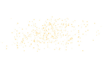gold dust on the background. many gold particles on a black transparent background. png illustration