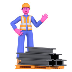 Male Steel Worker Construction Industry