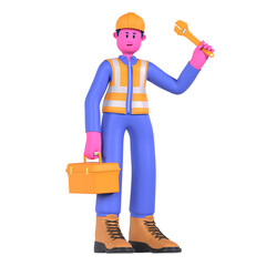 Male Tool Kits Worker Construction Industry