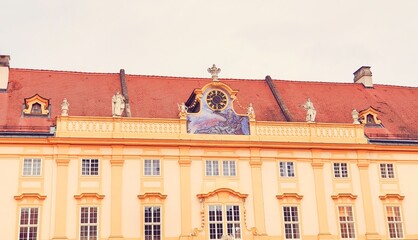 Austria Melk Benedictine Abbey along Rhine river and Danube river
