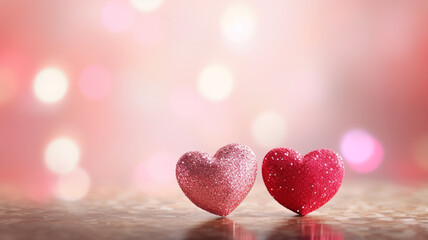 Fototapeta premium Valentine's Day background with hearts