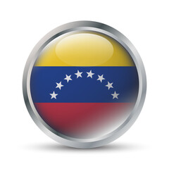 Venezuela Flag 3D Badge Illustration