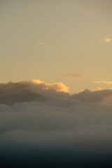 Morning mist on the high mountains.